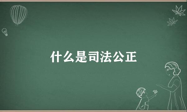 什么是司法公正