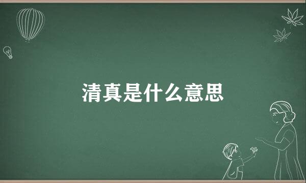 清真是什么意思