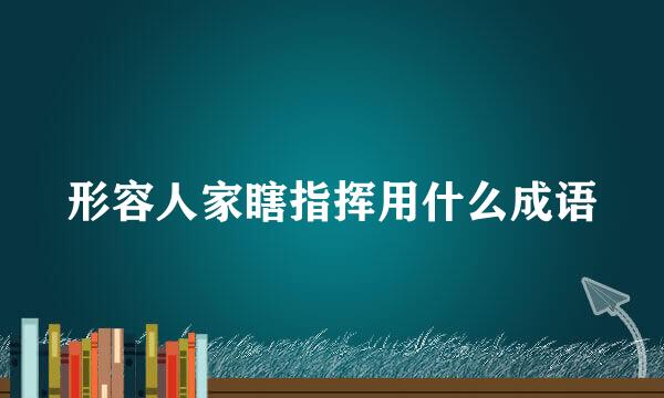 形容人家瞎指挥用什么成语