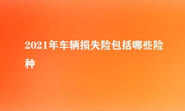 2021年车辆损失险包括哪些险种