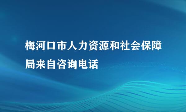 梅河口市人力资源和社会保障局来自咨询电话