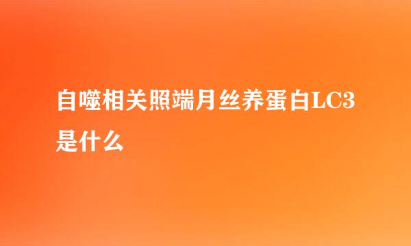 自噬相关照端月丝养蛋白LC3是什么