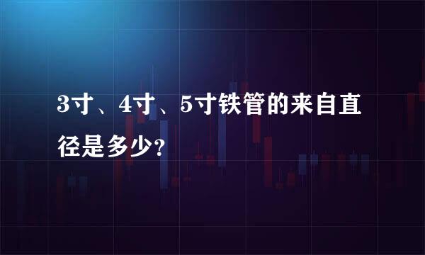 3寸、4寸、5寸铁管的来自直径是多少？