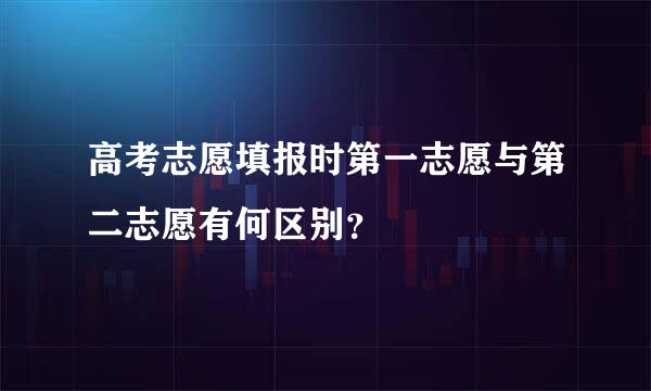 高考志愿填报时第一志愿与第二志愿有何区别？