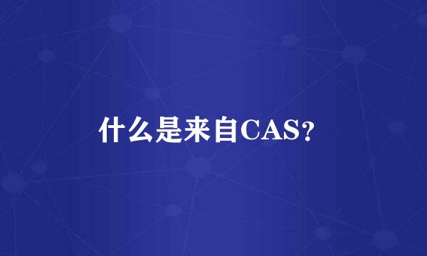 什么是来自CAS？