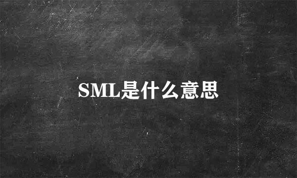 SML是什么意思