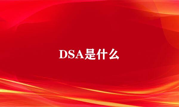 DSA是什么