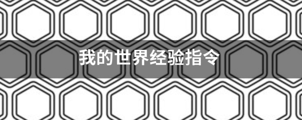 我的世界经验指来自令