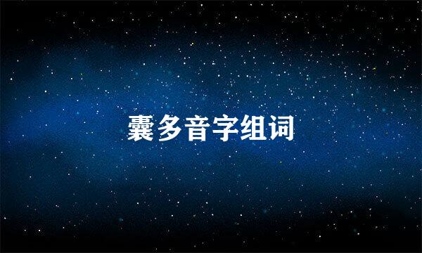 囊多音字组词