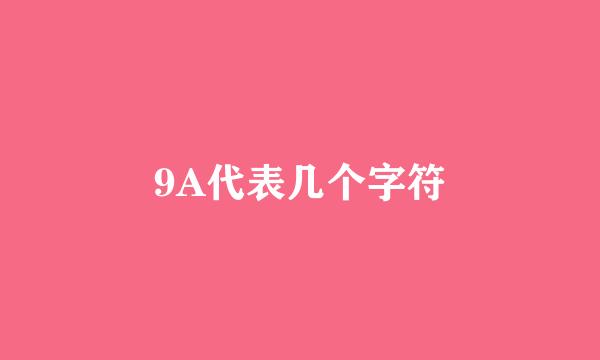 9A代表几个字符