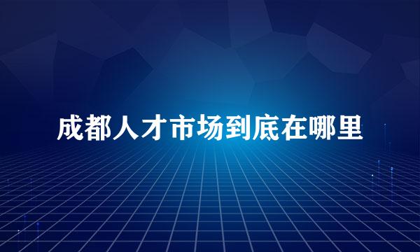 成都人才市场到底在哪里