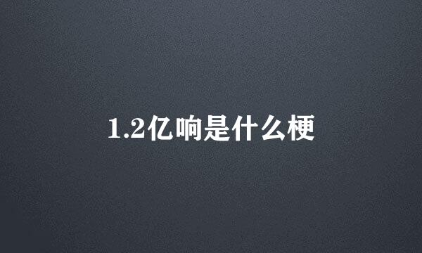 1.2亿响是什么梗