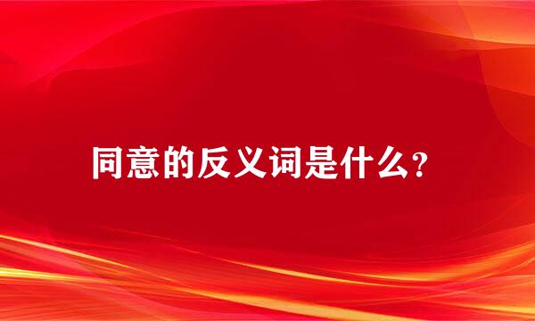 同意的反义词是什么？