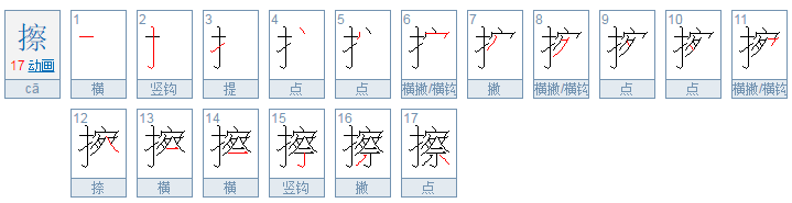 擦的拼音是什么？