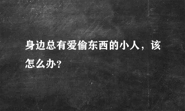 身边总有爱偷东西的小人，该怎么办？