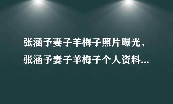 张涵予妻子羊梅子照片曝光，张涵予妻子羊梅子个人资料以及谁是女儿