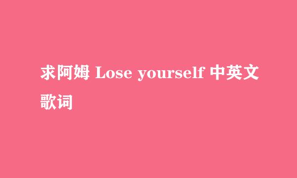 求阿姆 Lose yourself 中英文歌词