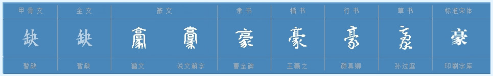 豪字能组什么词