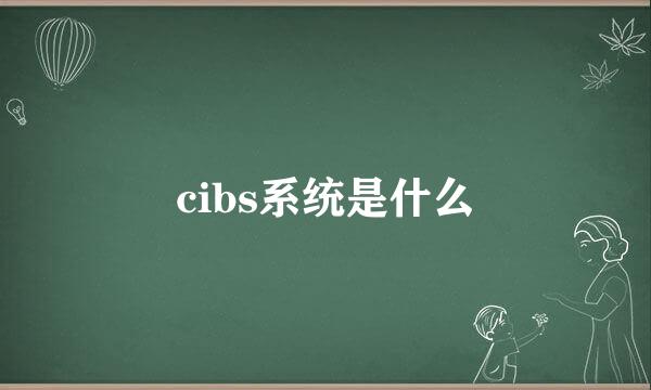 cibs系统是什么