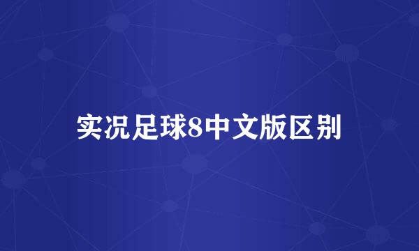 实况足球8中文版区别