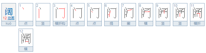 阔的拼音