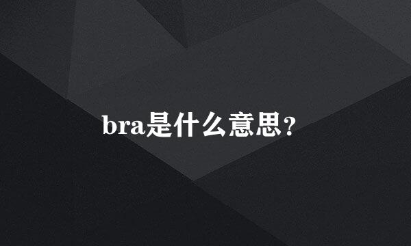 bra是什么意思？