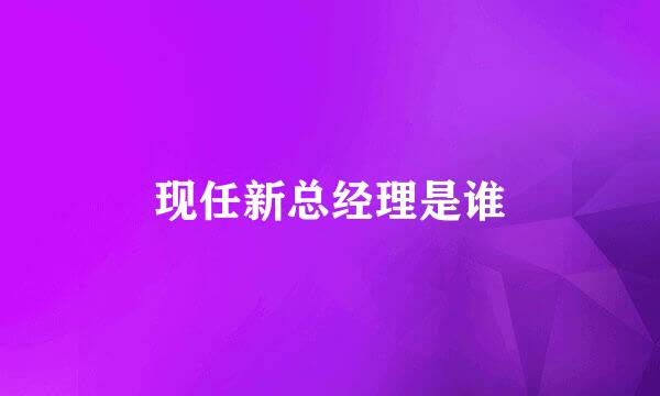 现任新总经理是谁