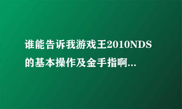 谁能告诉我游戏王2010NDS的基本操作及金手指啊？详细些的。