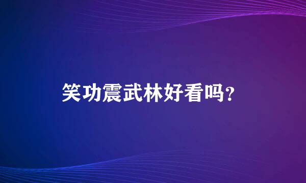 笑功震武林好看吗？