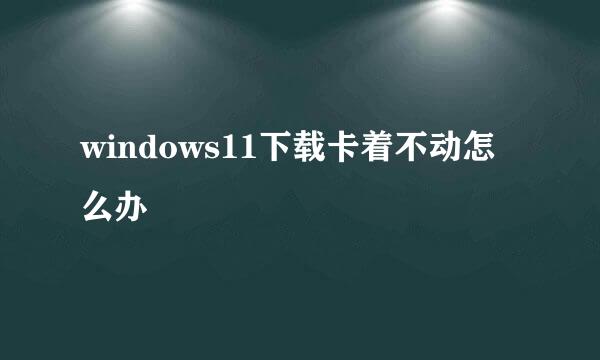 windows11下载卡着不动怎么办