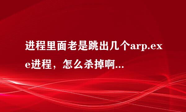 进程里面老是跳出几个arp.exe进程，怎么杀掉啊...