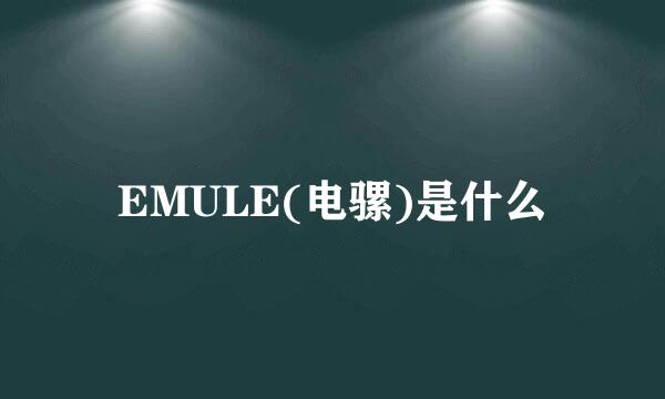 EMULE(电骡)是什么