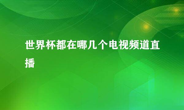 世界杯都在哪几个电视频道直播