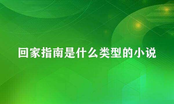 回家指南是什么类型的小说