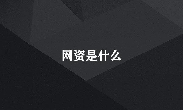 网资是什么