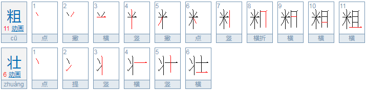 粗壮 的 拼音 是