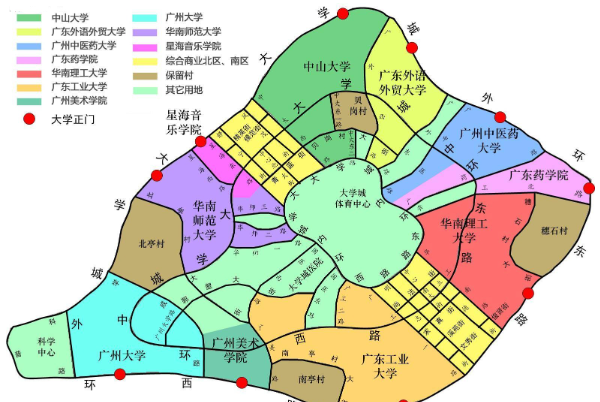 广州大学城地图