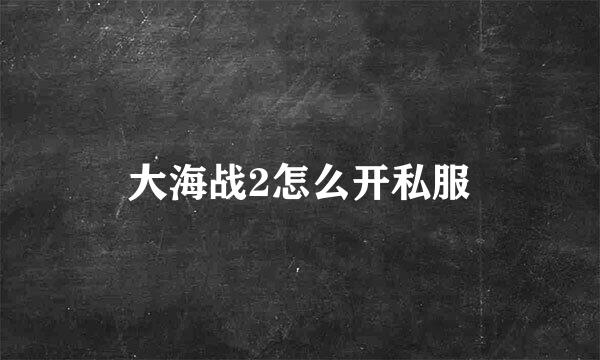 大海战2怎么开私服