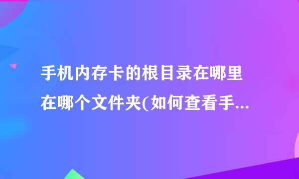 手机内存卡的根目录在哪里 在哪个文件夹(如何查看手机根目录)