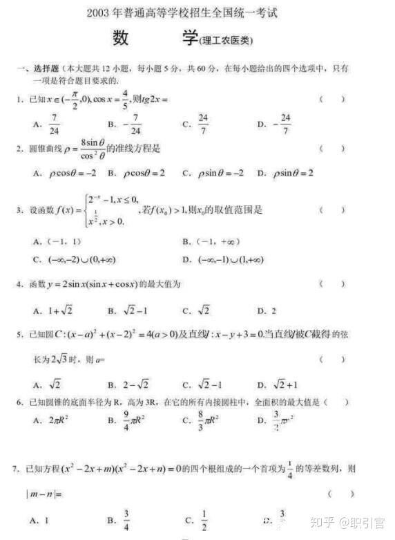 03年高考数学江苏省有多少人得满分？