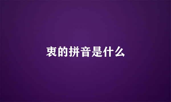 衷的拼音是什么