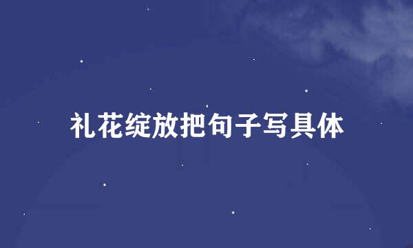 礼花绽放把句子写具体