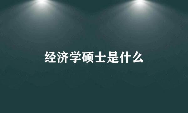 经济学硕士是什么