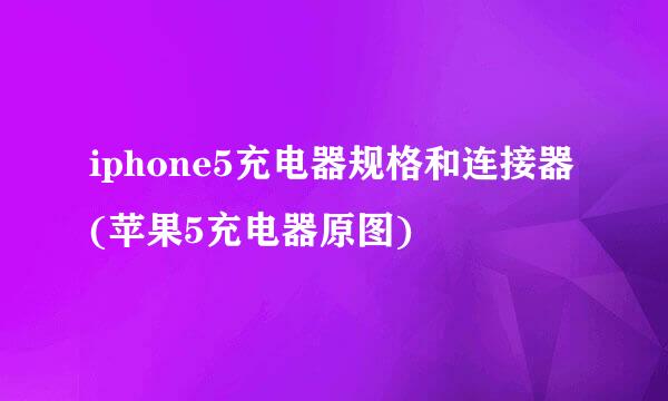 iphone5充电器规格和连接器(苹果5充电器原图)