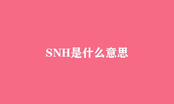 SNH是什么意思