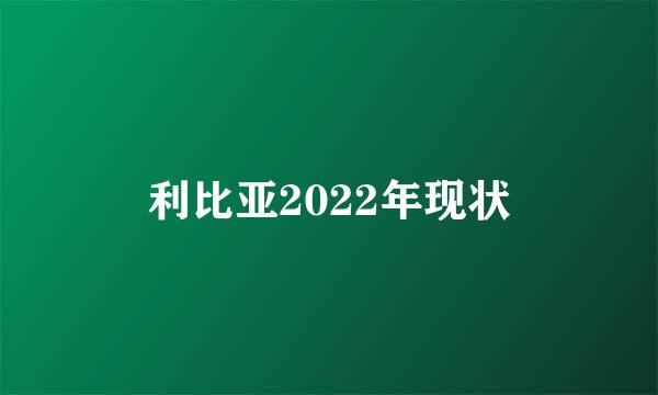 利比亚2022年现状