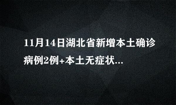 11月14日湖北省新增本土确诊病例2例+本土无症状感染者77例