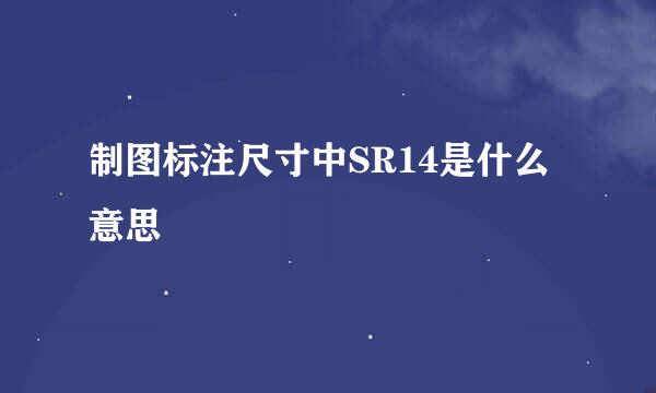 制图标注尺寸中SR14是什么意思