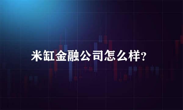 米缸金融公司怎么样？