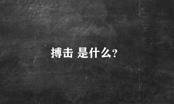 搏击 是什么？